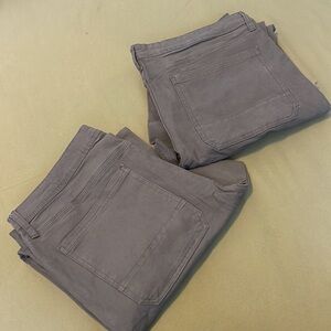 WeatherProof.  Lot of 2 Men's  Canvas Gray color 38X30” Casual Pants